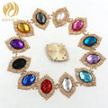 Wholesale Oval Shape Acrylic With Cup Chain Claws Flat Back Rhinestones