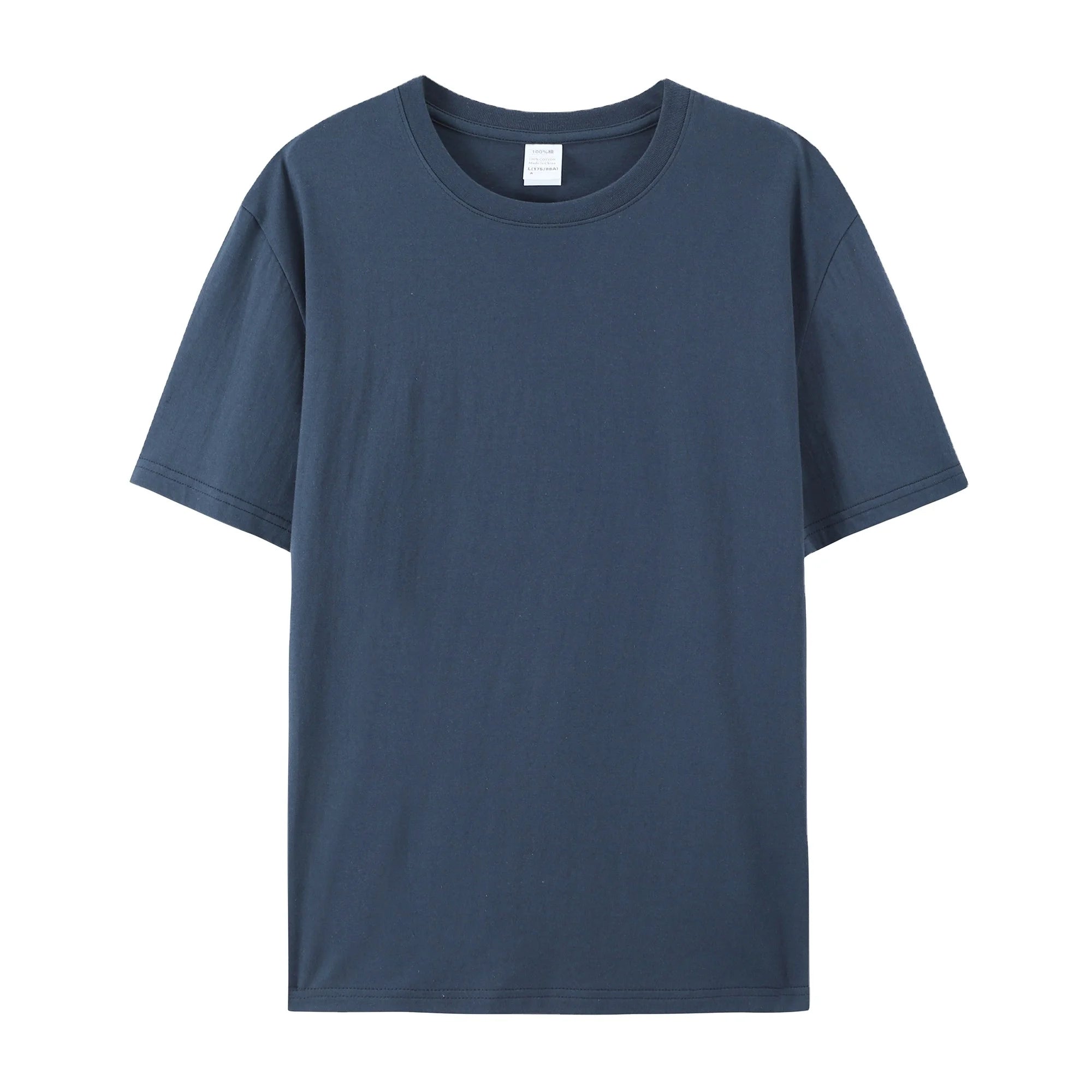 100% Cotton 220g Unisex T-Shirt Plus Size Custom Short Sleeves Plain Shirt Sublimation Printing All Colors Available Compressed