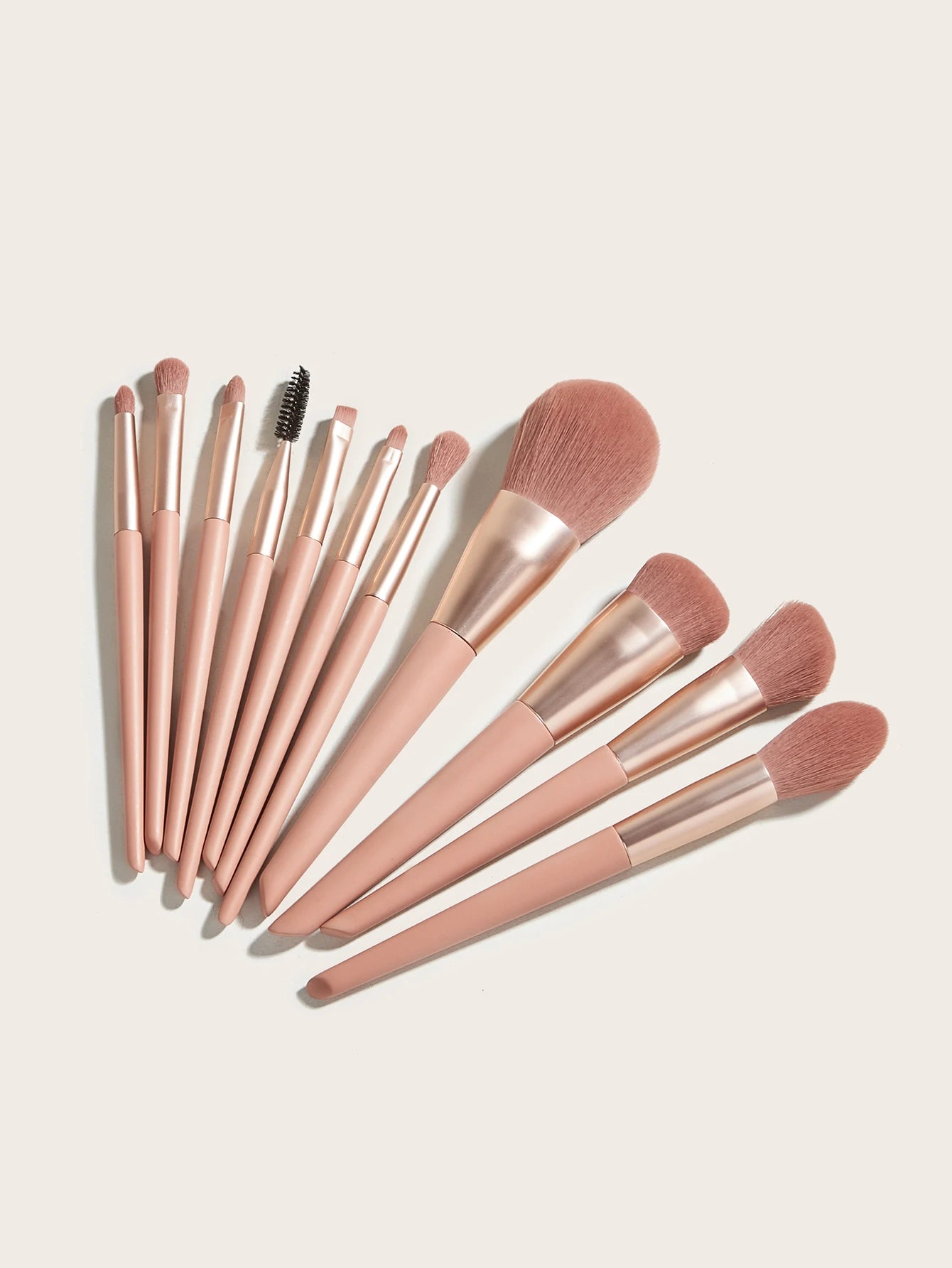 Professional Wooden No Animals 11pcs Makeup Brushes Set With Bag