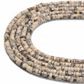 Products China Wholesale  Brown Natural Zebra Jasper Heishi Disc Gemstone Stone Loose Beads for Jewelry Marking 2x4mm