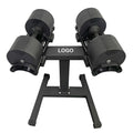 New Electrophoresis 40kg 43kg 45kg 80lb 90lb 100lb Full Black Adjustable Weights Dumbbell Set Dumbbells Rack