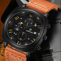 Fashion Business Men WristWatch Fairwhale Brand 5510 Stainless Steel Strap Quartz Waterproof Leather Watch for Men