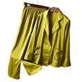 Women's  High Level  Pajama Sets Satin Silk Sleep Wear Long-sleeved Trousers Lounge Wear