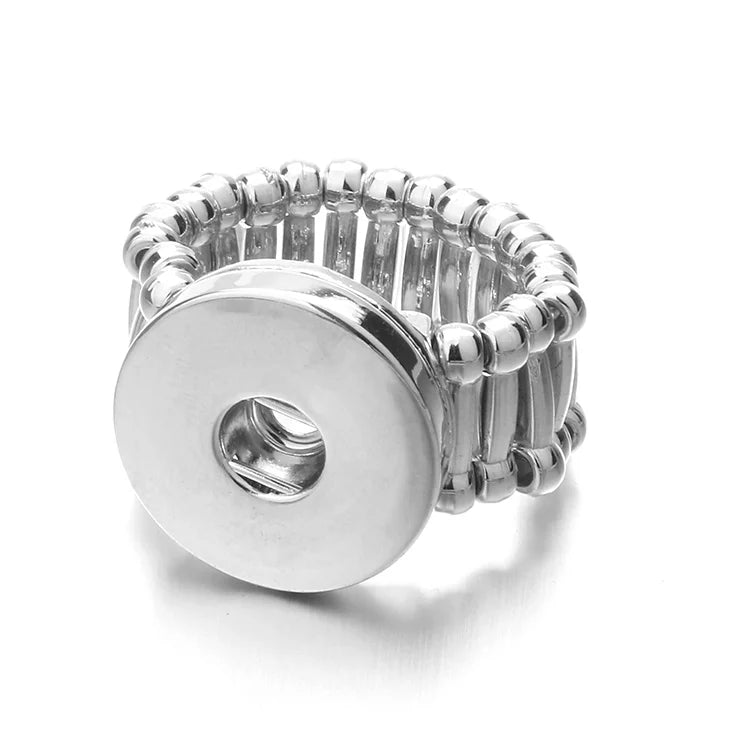G1892 Wholesale Alloy Crystal Snap Button Ring Fit 18mm DIY Accessory Jewelry