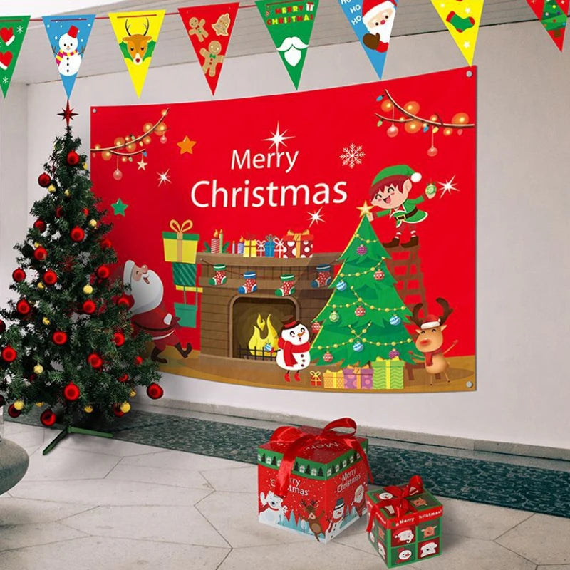 Santa Claus Christmas Decoration Poster Kraft & Art Paper 140x200cm Customizable