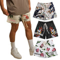 Graphic Sweat Gym Mesh Fashion Sublimation Mens Shorts Print All Summer Double Layer Gym Mesh Unisex Basketball Custom Men Woven