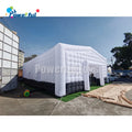 Outdoor  White Large Inflatable Show Cube with Led Lights Exhibition Disco Nightclub Tents