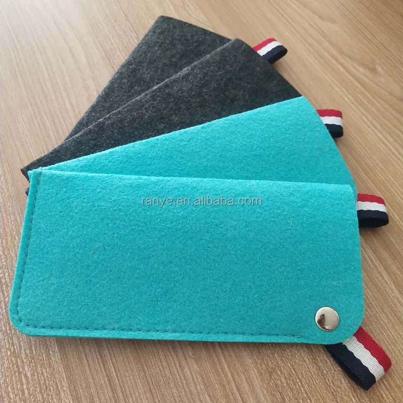 Unisex Soft Felt Fabric Glasses Case Sunglasses Eyeglasses Pouch Stylish Storage Bag for Home Use