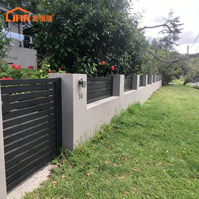 Modern Aluminum Alloy Corten Black Powder Coated Eco Friendly Yard Fence Panels for Outdoor Use