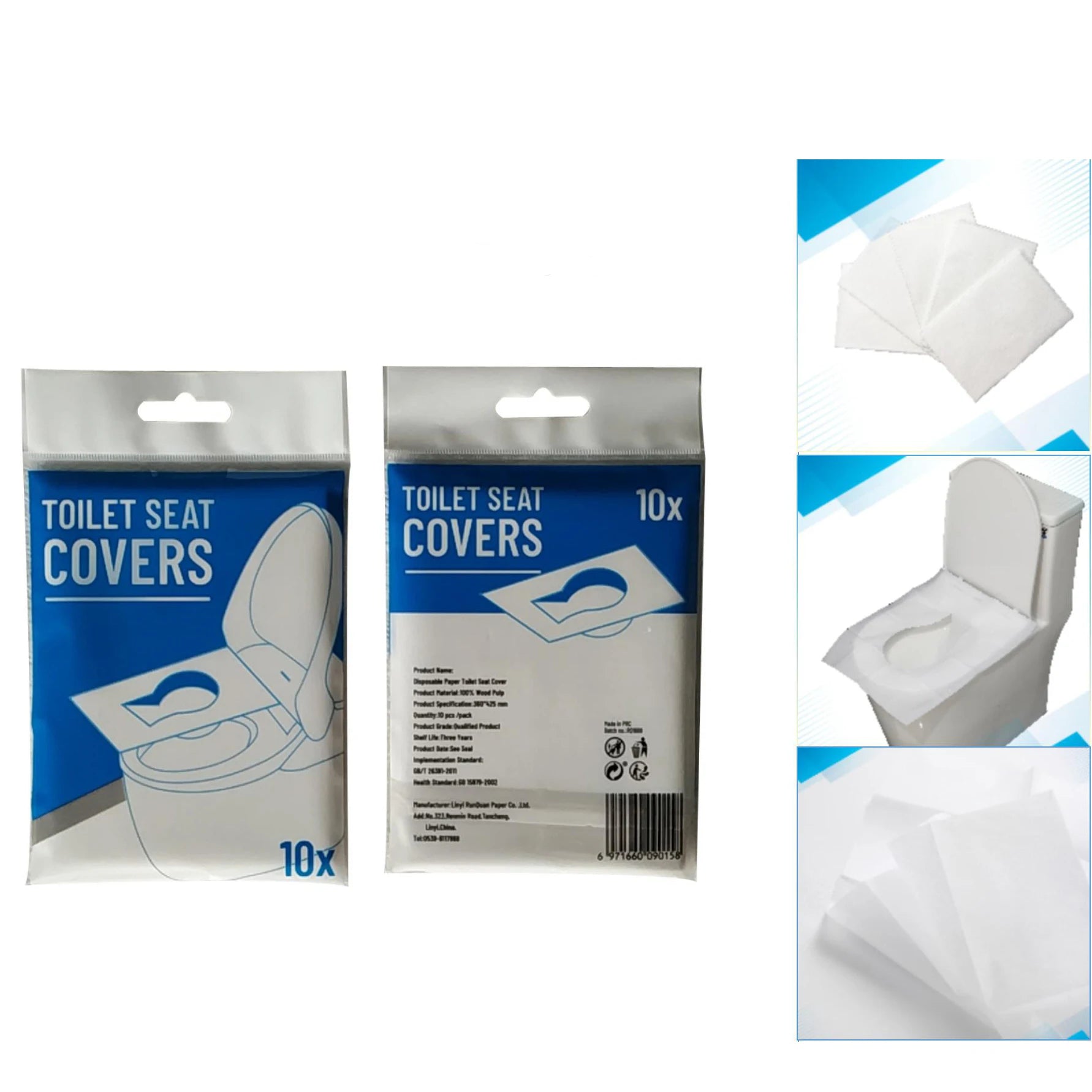 Customized Flushable Disposable Paper Toilet Seat Covers for Public Toilet