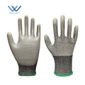 HPPE En388 Glass Garden Protective Glove Industry Anti Cut PU Coated Construction Work Safety Cut Resistant Gloves Cut Level 5