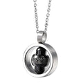 Europe America Bible Stainless Steel Ring Circle Pendant Necklace Religious Cross Design Jewelry