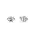Custom Devil Eyes Stud Earrings S925 Sterling Silver Evil Eyes Zircon Stud Earring