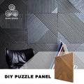 MUMU 3D Villa Contemporary Design Easy Install Fluted Partition Flexible Interior Wooden Wall Panels