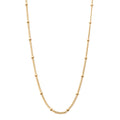 925 Silver Dainty 14k Gold Plated Beaded Chain Choker Satellite Layering Letter Necklace Manufacturer