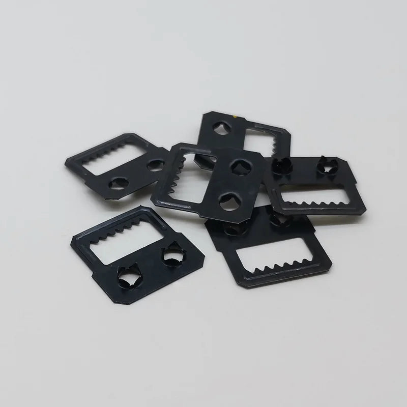 No-nail 27x28mm Conceal Double-hole Sawtooth Iron Black Oxide Photo Album Picture Frame Hanger Wall Hook Accessories Box