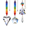 GOLDENHAITAI Crystal Sun Catcher 68mm Heart Pendant Home Window Garden Hanging Ornament Rainbow Maker G316807