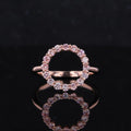 Starsgem  Engagement Ring 10K  Rose Pure Gold 2.0mm  Halo PINK  HPHT CVD Diamond Rings