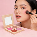 High Pigment 4/6 Colors Pink Blusher Powder Round Cosmetic Private Label Contour Brown Blush Palette