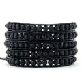 Men's Precious Lava Stone Leather Wrap Bracelet with Boho Beads Essential Oil Diffuser Fashion Accessory