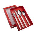 Ready to Ship Stainless Steel 4-Piece Cutlery Set Santa Claus Design for Christmas Tea Coffee Use Knife Fork Spoon