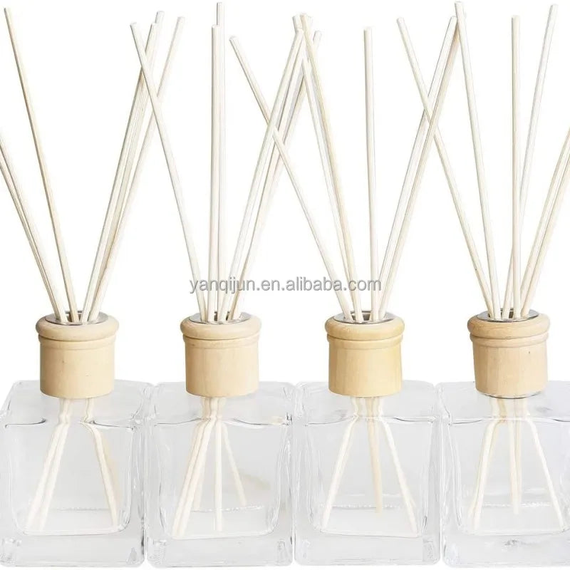 Custom Classic Home Air Freshener Private Label Clear Glass Bottle 100ml Aroma Reed Diffuser