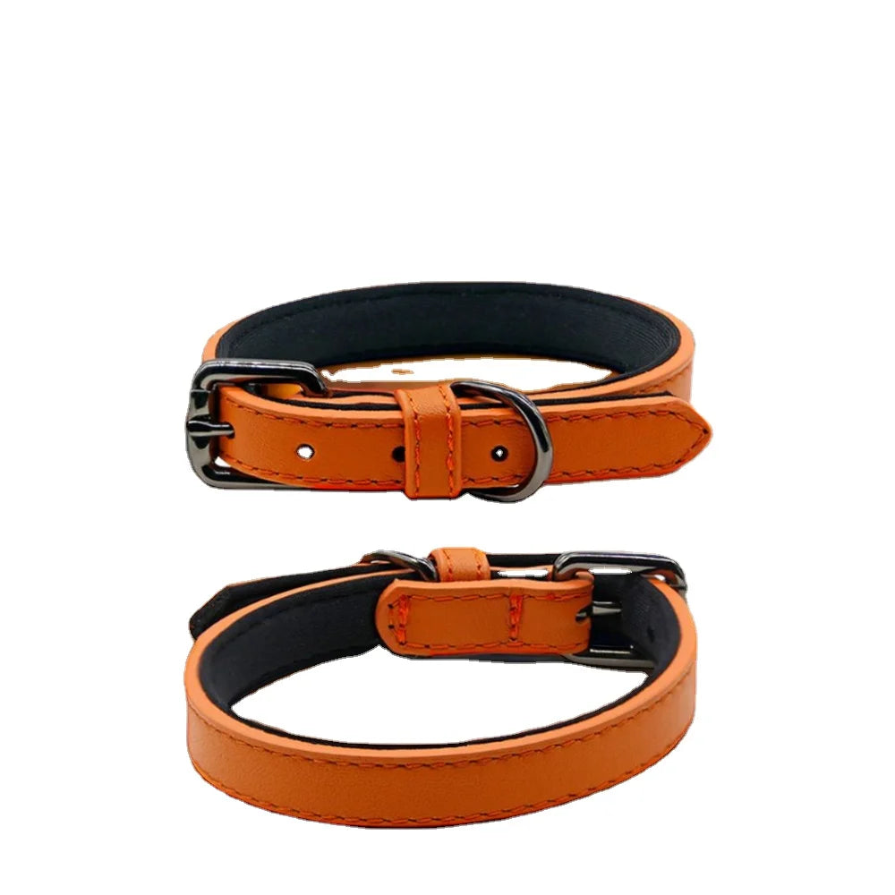 Factory Direct Eco-friendly Small Colorful PU Leather Pet Collar with Rivet 1pc/opp Bag Wholesale Sustainable Print