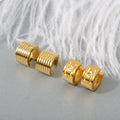 Fashionable Personalized Line Round Broad Earrings Gold Color Round Japanese and Korean Earrings Wholesale