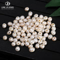 JD 8-9mm Natural Pearls Beads Large Hole Freshwater Pearls White Near Round Loose Pearl Beads for Jewelry Making