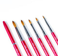Professional High Quality 100% Kolinsky Acrylic Nail Brush With Metal Handle Oval Head Nail Supplies for Acrylic Powder