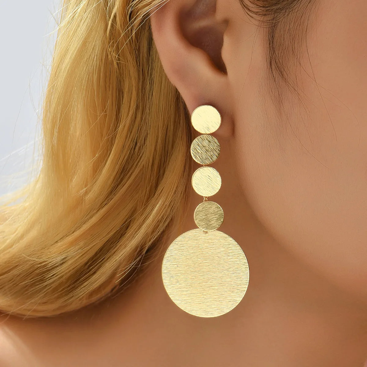 Jachon 2024 Long Diamond Earrings for Women Fashion Personalized Creative  Gold Alloy Earrings for Women's Jewelry