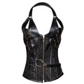 Fashion Womens Steel Boned Retro Goth Steampunk Corset Korset Overbust Waist Trainer Bustier
