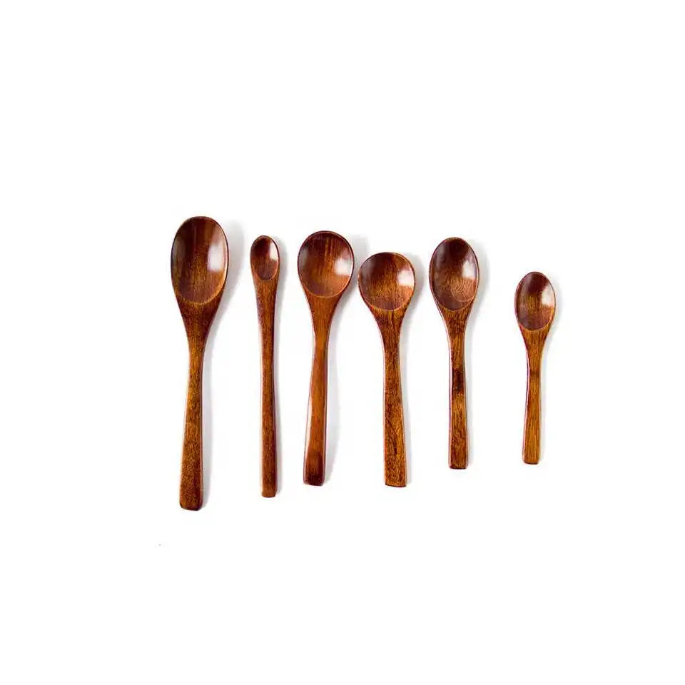 Wholesale Customized Small Wooden Spoon for Ice Cream Soup Yogurt for Party Polished Technique