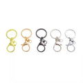 Adjustable Round Iron Buckle Keychain with Lobster Hook Zinc Alloy for Custom Jewelry Making Packed in Cartons