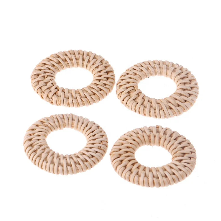 Wholesale Ring Rattan Jewelry Findings Circle Shape Accessories for Making Earrings