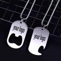 Wholesale Sublimation Blank Dog Tags Custom Engraved Stainless Steel Metal Dog Name Tags Necklace Bottle Opener
