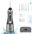 H2ofloss Professional USB Rechargeable Dental for 300ML Tank 5 Modes 6 Jet Tips IPX7 Waterproof 20-140PSI Home Travel