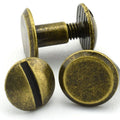 Chicago Screws Black 7mm Rose Gold Acrylic Flat Stainless Steel Aluminium Chicago Screws Nail Rivet for Leather