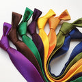 Factory Sale Various Plain Necktie Turquoise Wholesale Classic Slim Popular Plain Ties Men Stock Polyester Men's Tie Plain