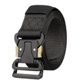 Custom 3.8cm Outdoor Casual Black Tactical Nylon Polyester Fabric Belt With Alloy Buckle for Men