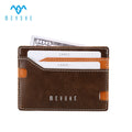 MEYSHE Luxury PU Leather RFID Blocking Slim Credit Card Money Clip Wallet Custom Logo Pattern No Closure Multi-Function for