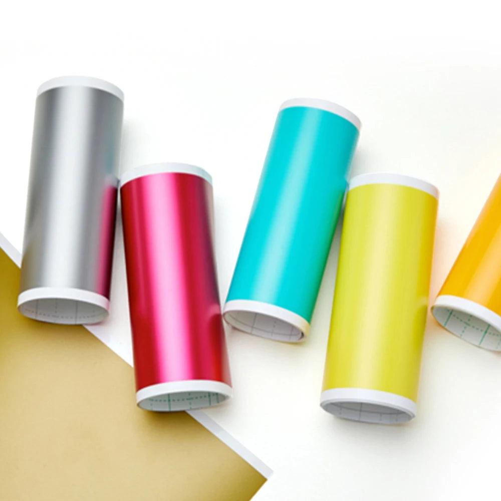 Diylobby 15 Colors Smart Adhesive Vinyl Permanent 30 Sheets 5.5x12in for Cricut joy Decor Sticker