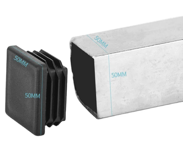Rubber Square Pipe Plug with Plastic Tube End Cap Fastener Snap Panel Cover for Easy Installation