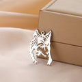Trendy Stainless Steel Gold Plated Wolf Charm Custom Animal Wolf Head Pendant Jewelry Accessories for Necklace Bracelet