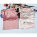 Customized Print Logo Silk Satin Bags Hair Bundles Drawstring Wig Extension Bags