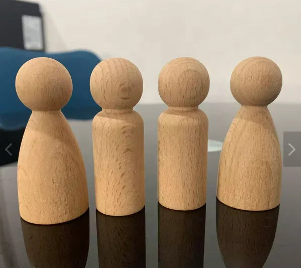 Wholesale DIY Wooden Peg Dolls Unfinished Natural Male with SMALL QUANTITY