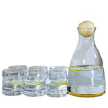 1.8 Liter Handmade Amber Grey Glass Water Kettle Set Cups Eco-Friendly High-Capacity American Style Home Commercial Use Custom
