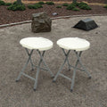 Modern Design Portable HDPE Folding Stool with Handle Practical for Hospital Hotel Entry Kitchen & Villa Foldable Table