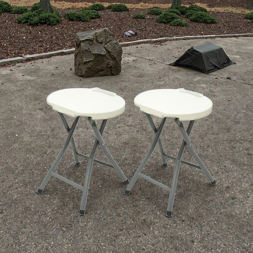 Modern Design Portable HDPE Folding Stool with Handle Practical for Hospital Hotel Entry Kitchen & Villa Foldable Table