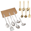 New Stainless Steel Kitchenware 6-piece Frying Spatula Cooking Spoon Set Hot Pot Strainer Soup Spoon Frying Spoon Colander